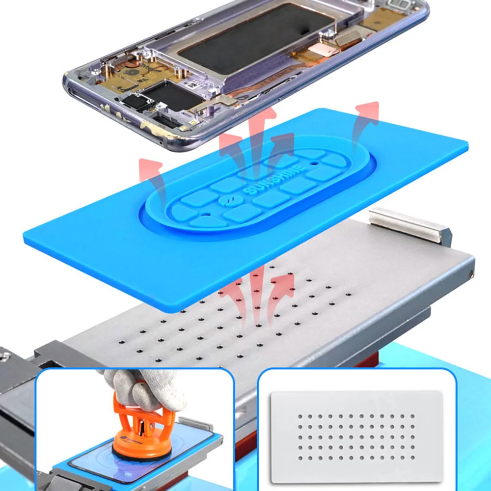 Vacuum Separator Skid Silicone Pad For Iphone Ipad Samsung Huawei Heat-Resistant LCD Separating Machine Non-Slip Gasket Mat