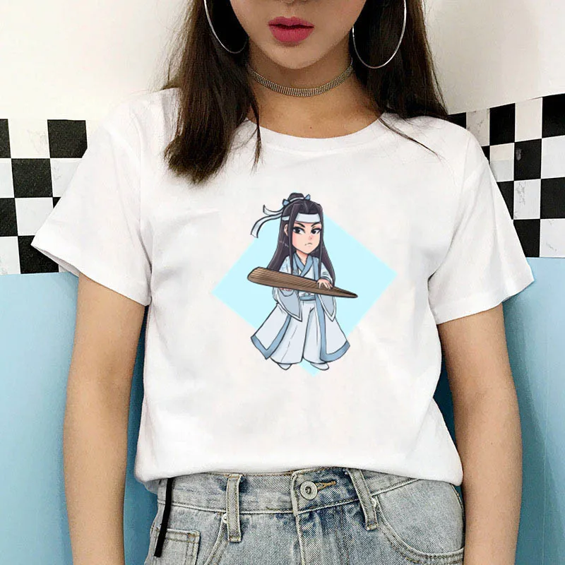 T-shirt surdimensionné de Cosplay de l'anime Mo cad Zu Shi pour femme, esthétique y2k, Wei Wuxian Lan Wangji