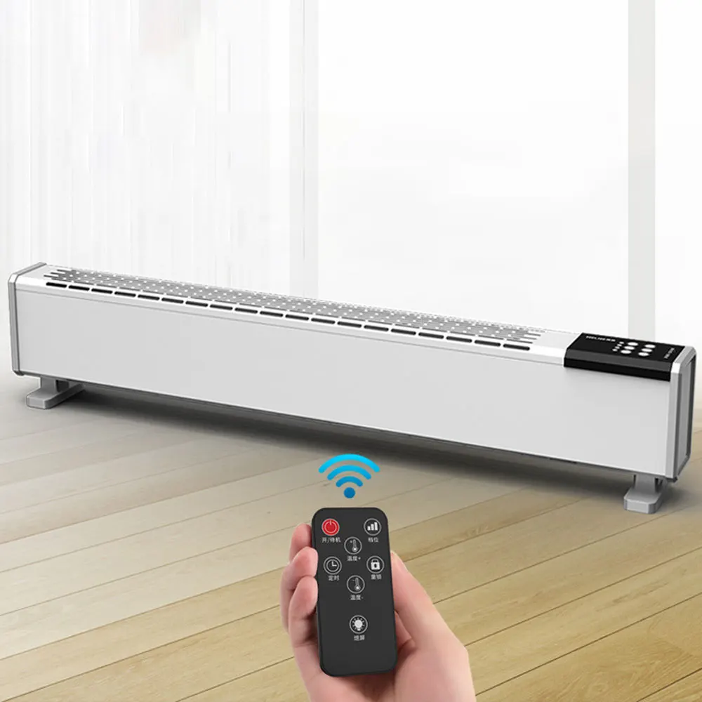 Baseboard เครื่องทำความร้อนห้องนอนไฟฟ้าความร้อนประหยัดพลังงานความเร็ว Convection เตาย่าง