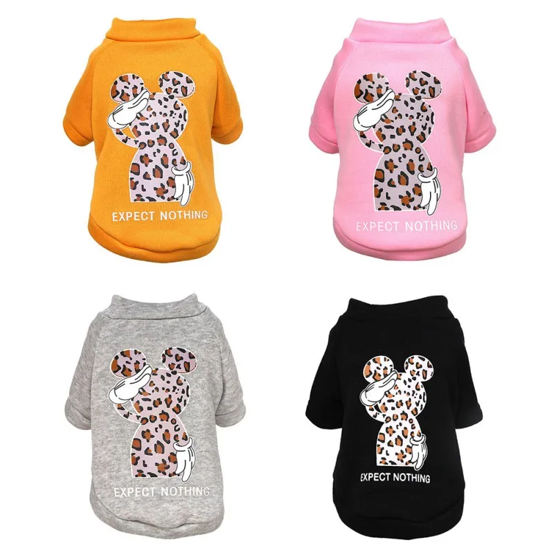 Letter Print Small Dog Hoodie Coat Winter Warm Pet Clothes for Chihuahua Shih Tzu Sweatshirt Puppy Cat Dogs Pets Clothing