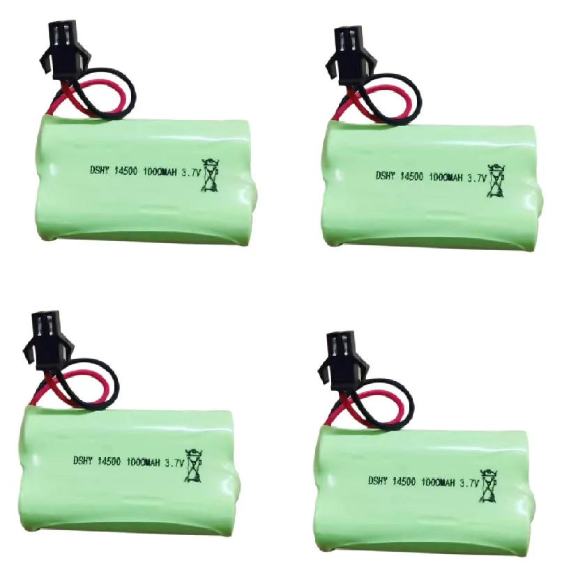 3.7V 1000mAh 14500 akumulator litowo-jonowy na zabawki zdalnie sterowane samochody zbiornik Robot elektryczny gun3.7V akumulator o dużej pojemności bateria litowa