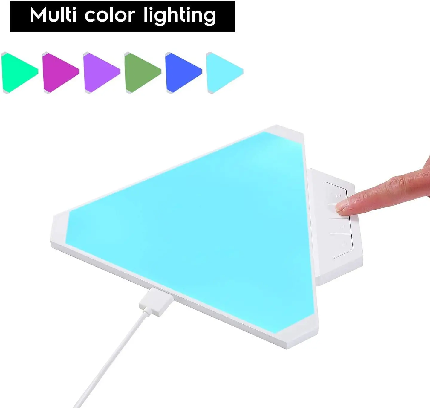 Kit Cerdas Edisi Ritme, Lampu Dinding LED Lampu Kuantum Magnetik DIY Lampu Malam Sensor Sentuh Modular