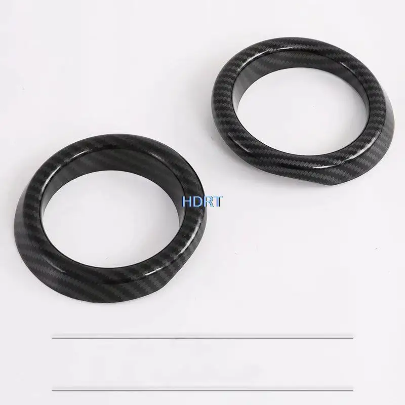 Fit For Ford Transit 2017 2018 2019 Carbon Fiber Styling ABS chrome Car Front Fog light Ring Hood Cover Trim Styling Sticker
