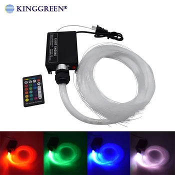 Hot sale 16W RGB LED light engine 24key RF remote LED Fiber Optic Light PMMA Fiber Optic Cable for Ceiling Decoration