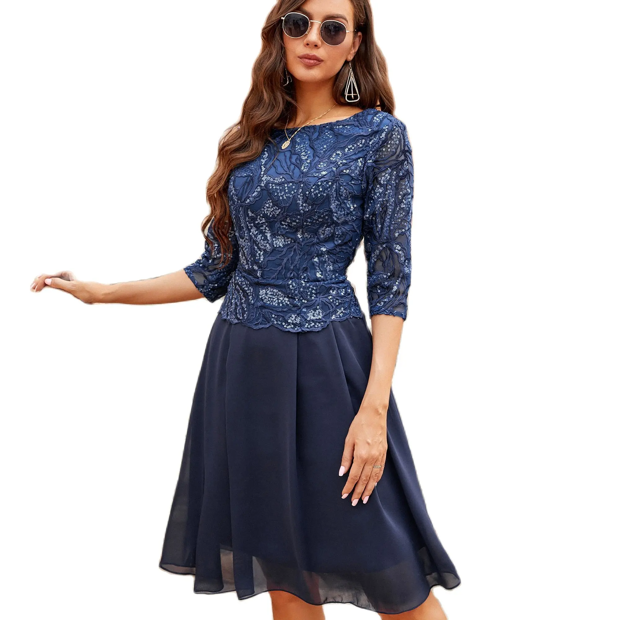 Navy Lace Dress for Wedding Guest: The Perfect Choice for Elegance and  Comfort