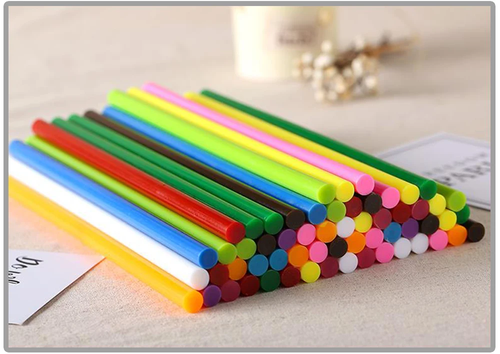 Professionelle DIY-Klebestifte: 1 Packung 11 Stück Mehrfarbiger Heißkleber 11mm/7mm X 200mm Hochfeste Verbindung für Bastelarbeiten – Detail 5