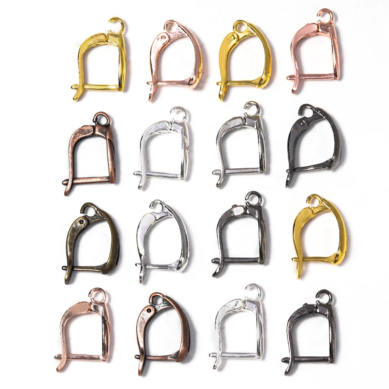 10 Stück U-förmige Ohrringe-Haken, vergoldet, französischer Ohrring-Haken, Ohrhaken, Hebel-Rückseite, Ohrring-Clips, offene Schleife, DIY-Schmuckherstellung – Detail 6