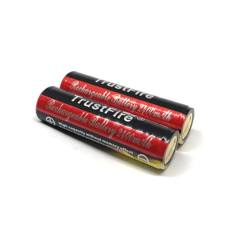 10 unids/lote TrustFire protegido 18650 3,7 V 2400mAh baterías coloridas batería de litio recargable para linternas puntero láser