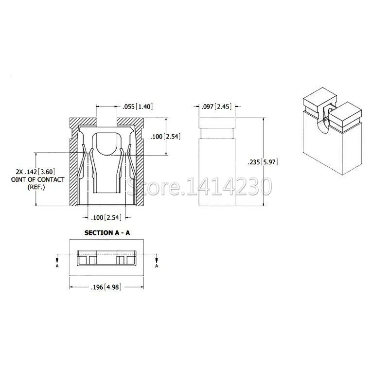 100PCS 2.54mm Jumper Cap Pin Header Jumper  Blocks Connector For Circuit Board 2.54 Spacing