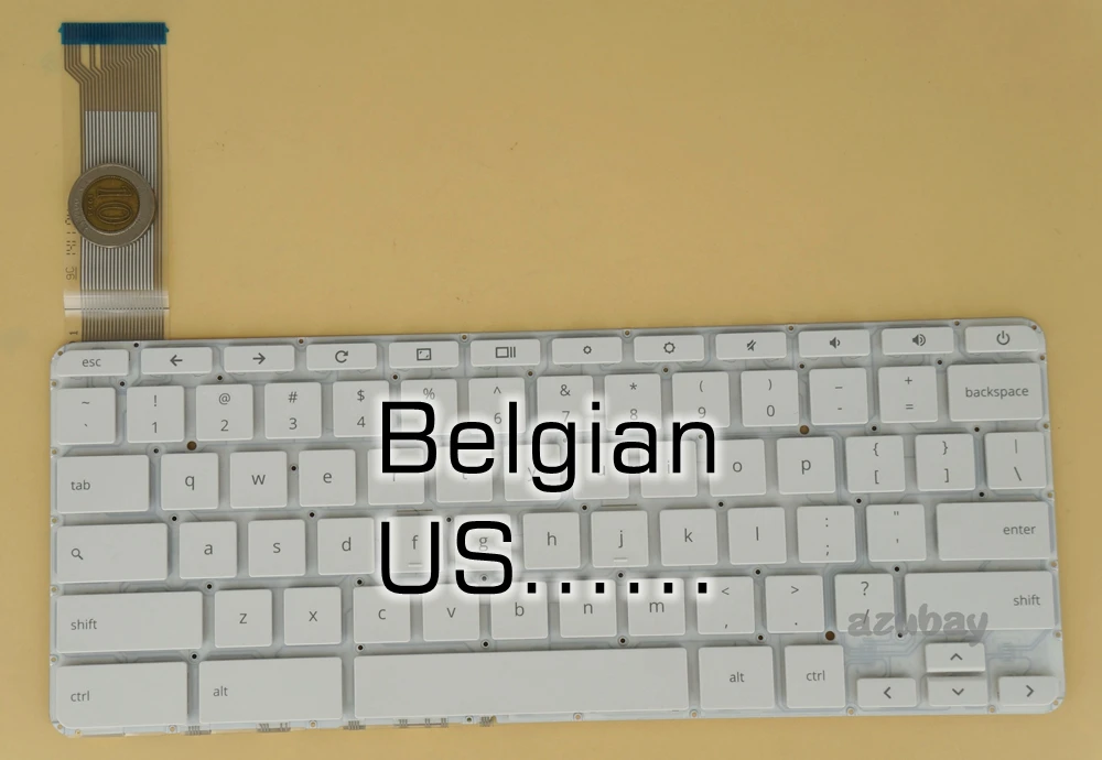 Belgian US Keyboard For HP 14- x010wm x013dx x015wm x021ds x022ds x023ds x030nr x040nr x050nr x099nd AK000 ak000nd ak001tu White