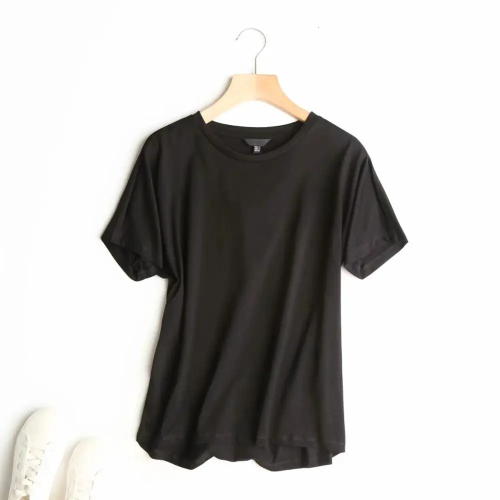 Jenny&Dave  t shirt women enlgand style office lady solid basic cotton simple summer harajuku tshirt camisetas verano mujer