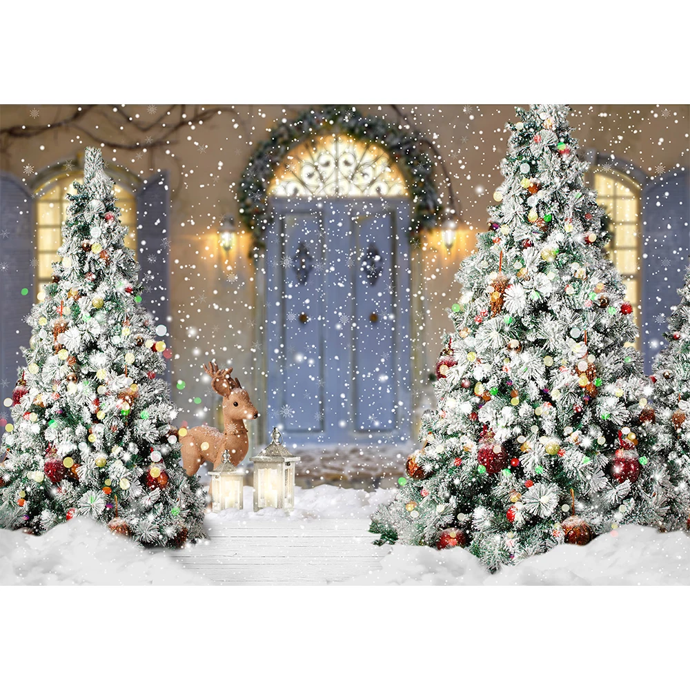 Funnytree Christmas New Year Decor Photography Background Glitter Backdrop Tree Garlands Portrait Child Photo Studio Photophone