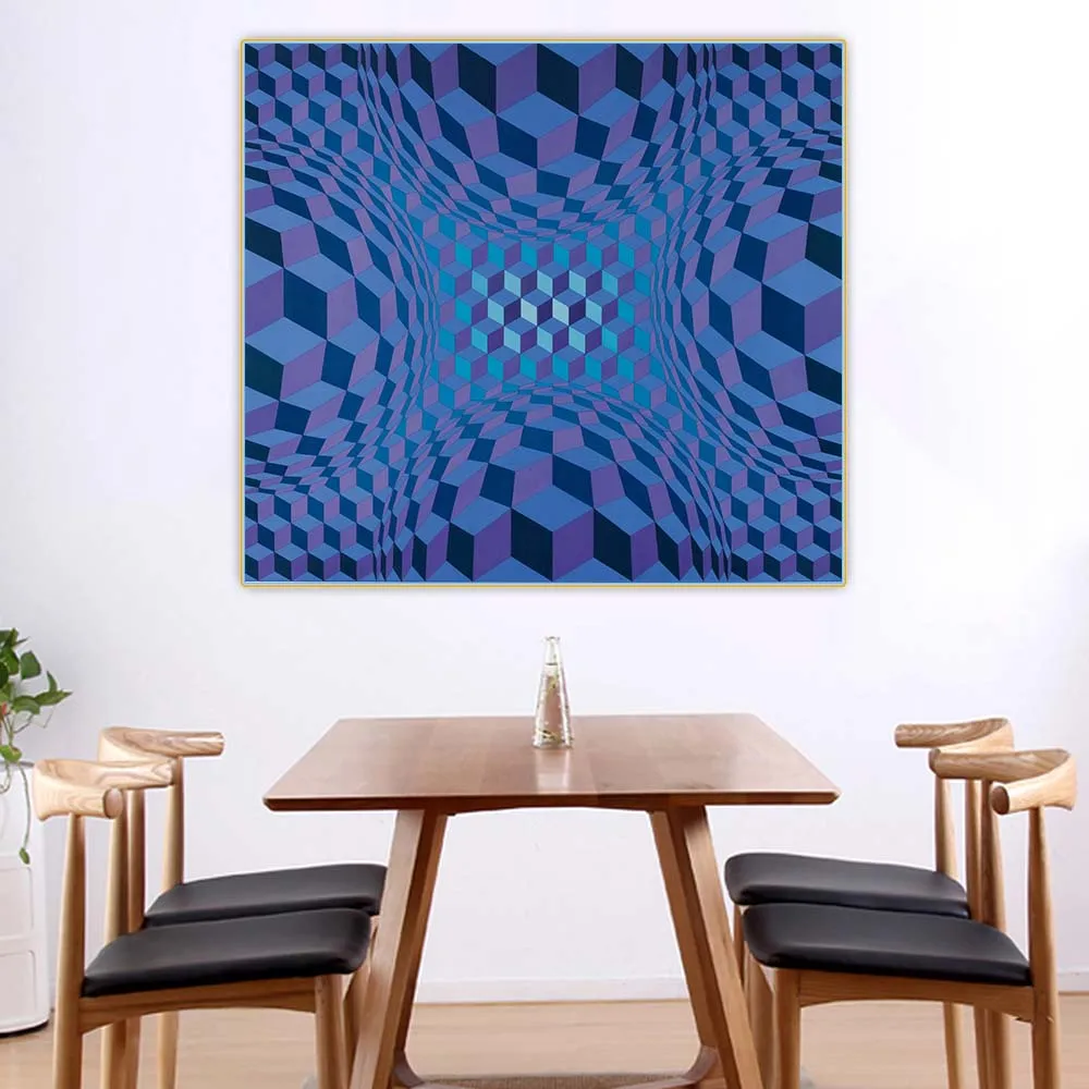 Cheyat-wife, 1971 by Victor Vasarely Optical Visual Art Canvas Oil Painting Aesthetics Picture Hanging Decor Home Decoration