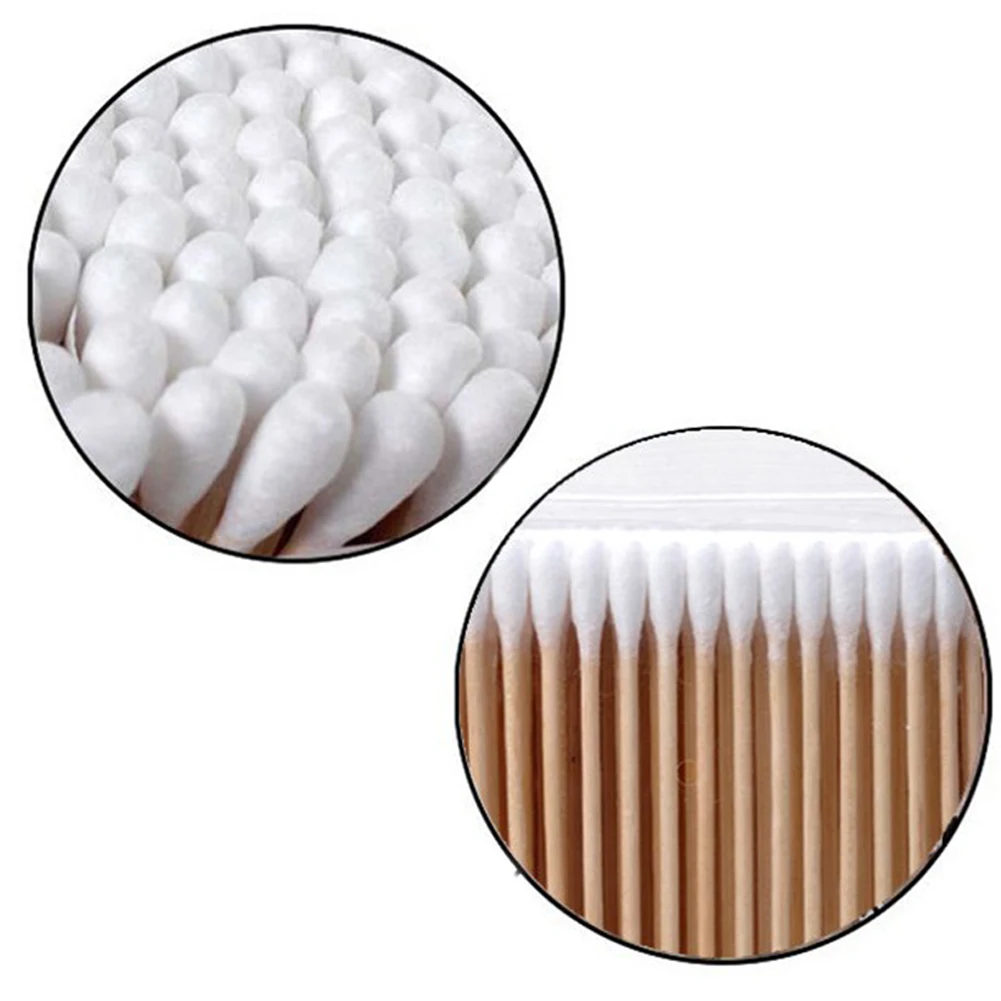 Hot 500pcs/Pack Double Head Cotton Swab Bamboo Cotton Buds Ear Cleaning Wood Sticks Cotton Swabs Drop shipping