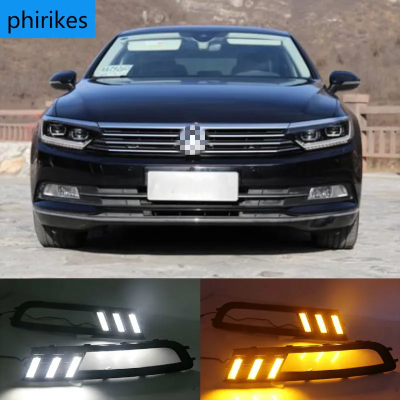 

2pcs LED DRL For Magotan led fog lamps daytime running light High brightness guide LED DRL For VW Magotan 2017-2019