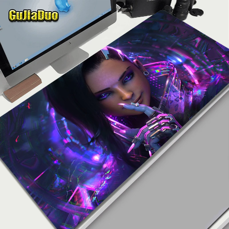 400X900 Ekstra Besar Gamer Sombra Mouse Pad Laptop Pc Cushion Gaming Room Aksesoris Anime Mousepad XXL Kecepatan Non-slip Meja Tikar