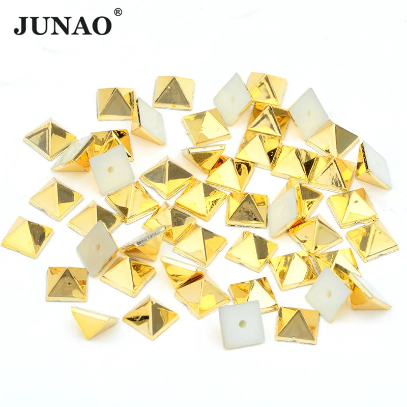 JUNAO 15mm Rose Gold Color Star Decoration Rhinestone Glue On Fancy Crystal Diamonds Flatback Stone Applique for DIY Bag Clothes