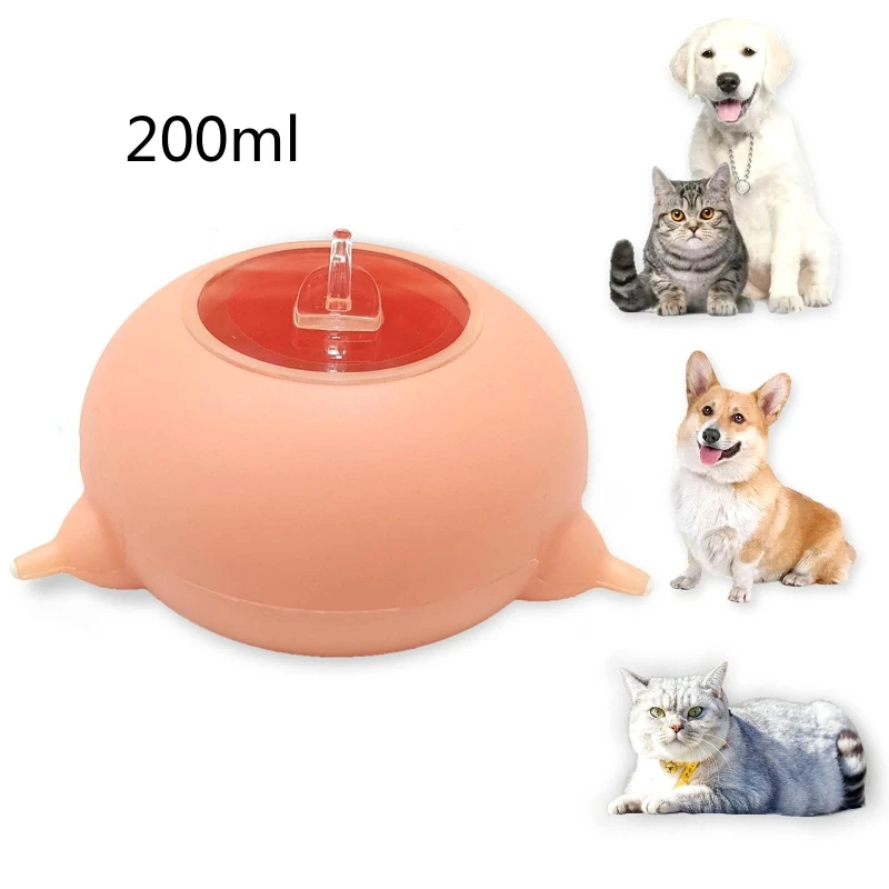 200ml Pet Milk Feeder Puppies Feeder Nipples Safe and Healthy Food Grade Silicone Milk Feeding Tool for Pet Dogs Cats Kitten