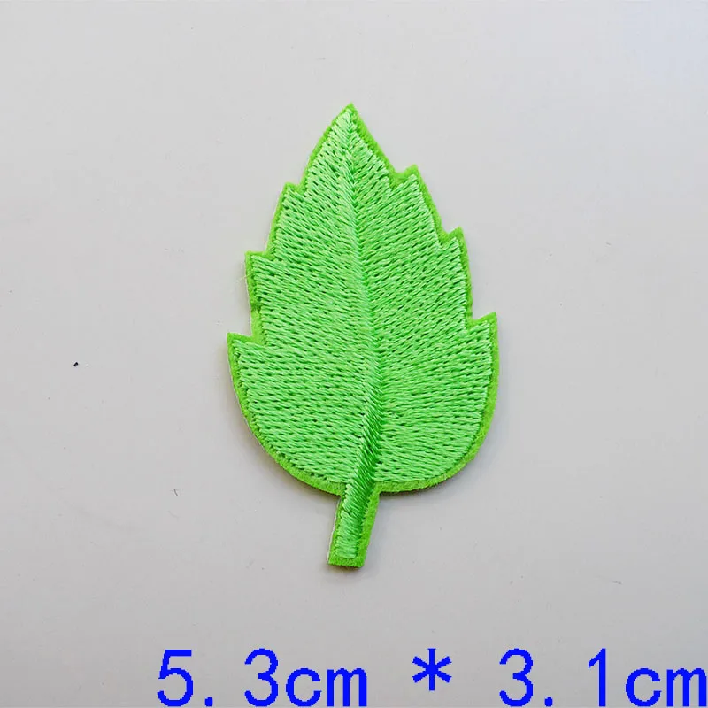 Tree Leaf Embroidery Stickers Iron On Patches For Clothing Sewing Badge Adhesive Applique Dresses Shoes Decoration DIY Apparel