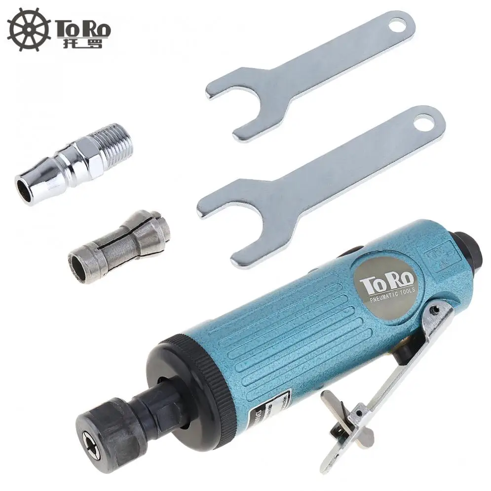 TORO Air Grinder 1/4&1/8 Pneumatic Angle Die Grinder 90 Degree 3MM&6MM Air Die Grinding Tools 25000rpm for Woodworking