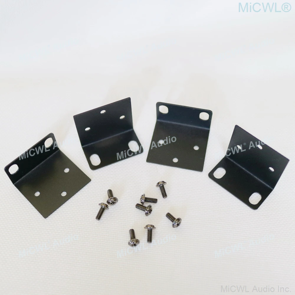 

4 Pcs Strong Metal Rack Mount ear Mounting Jointing 16pcs Screw Cap For Frame Box 1U 19" Two Versions