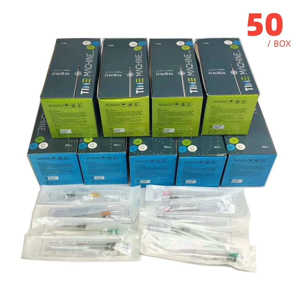 Korea Blunt Needle Sterile Beauty Needle Tips Plain Ends Notched Endo Needle Tip Syringe Fill 21G/22G/23G/25G/27G/30G with Scale