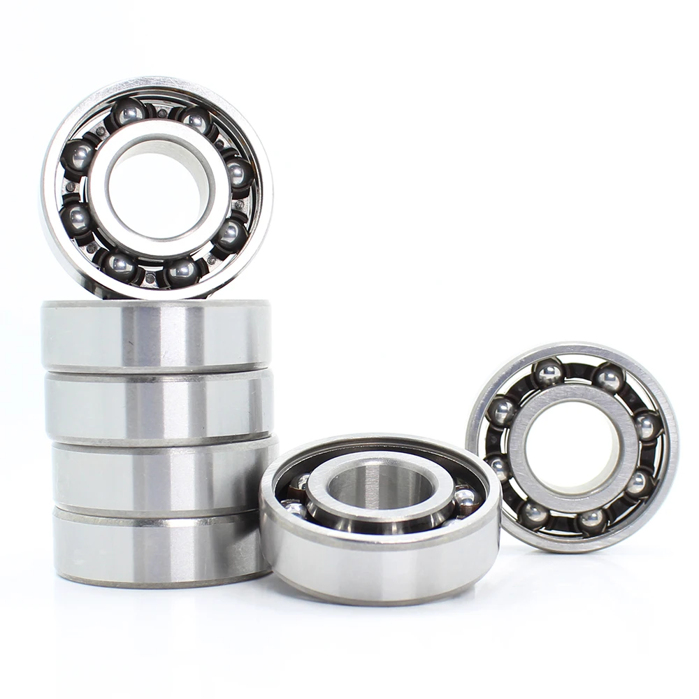 6203 OPEN Bearing 17*40*12 mm ABEC-3 8Pcs Mute High Speed For Motorcycles 6203OPEN Ball Bearings With Nylon Cage