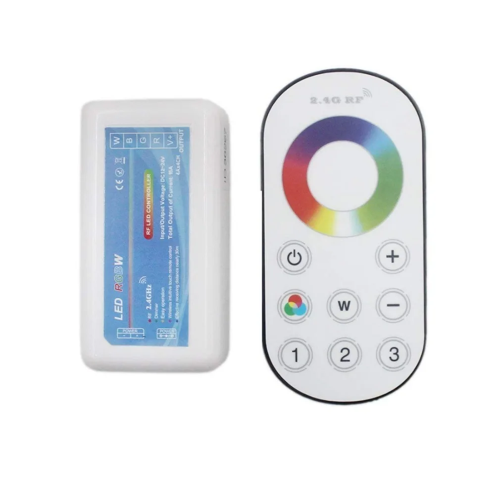 

2.4G LED Wireless RF RGBW Controller Dimmer Touch Remote control for RGBW RGBWW Light Strip DC 12V/24V CE&ROHS by DHL 10pcs/lot