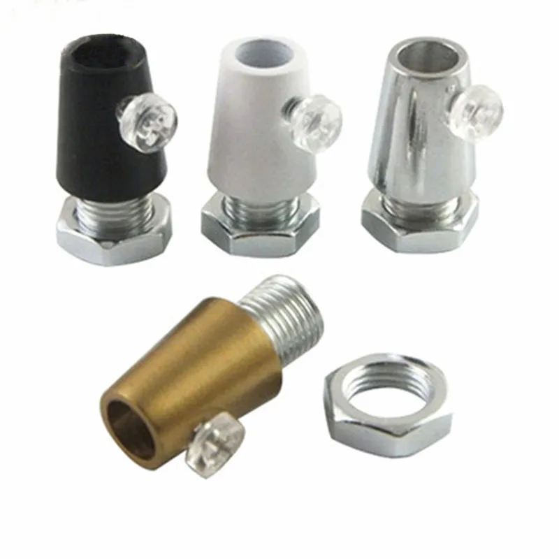 

30pcs M10 Threaded Wire Lock Metal Cable Grips Cable Glands Connectors With M4 Clear Screw Cable Strain Relief Wholesale