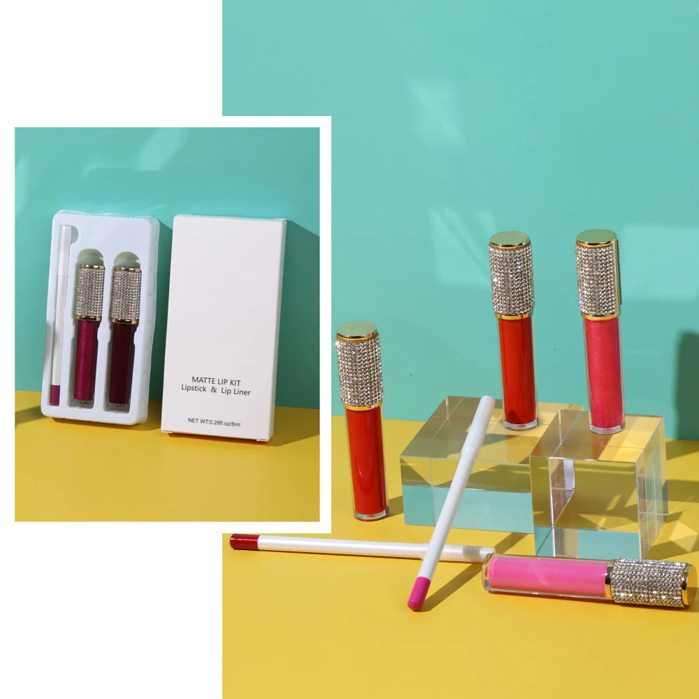 

Lipgloss Set Private Label Custom 15-color Diamond Bulk Makeup Free Shipping