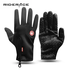 Guanti da bicicletta Touchscreen inverno termico caldo Unisex bici campeggio esterno escursionismo sport moto guanti da ciclismo a dito pieno