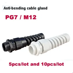 Glándula de Cable PG7 M12 conectores de cable impermeables IP68 glándula de cable de nailon, Conducto de cableado de goma, manga de cable de plástico