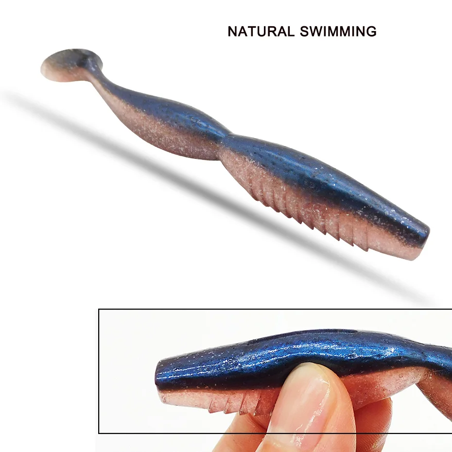 ESFISHING Weiche Angelköder Spinner Shad 100mm 125mm Jigging-Köder Spindel-SwimBait Pesca Zander Hecht Barsch – Detail 6