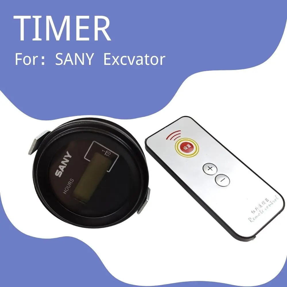 For SANY SY Excavator Time Remote Hour Meter With Control Timer Diesel Petrol Engine Excavator Spare Parts