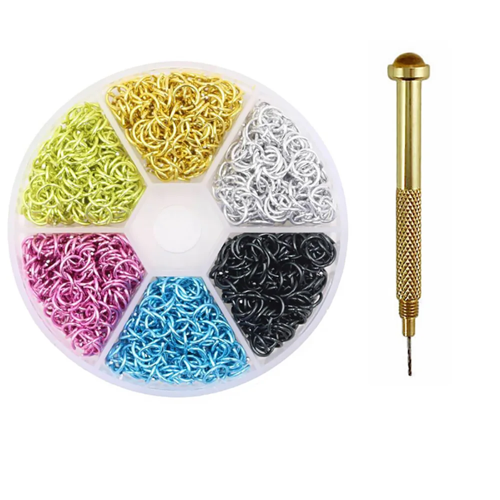 1000 قطعة + مثقوب Arylictips الشرير السحر 5-6 مللي متر الحلقات أدوات معدنية ثقب المجوهرات ربط هوب الديكور مسمار الفن سبيكة حلقة 2022