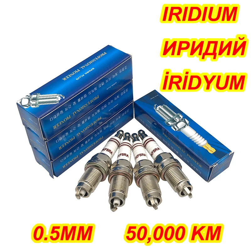 

4PCS IRIDIUM spark plug IKF5RA for 101905617 101905601B 0242236565 ZFR5EGP PZFR6J-11 PZFR5N-11T ZFR5D-11 101905600A PKJ20CR-L11