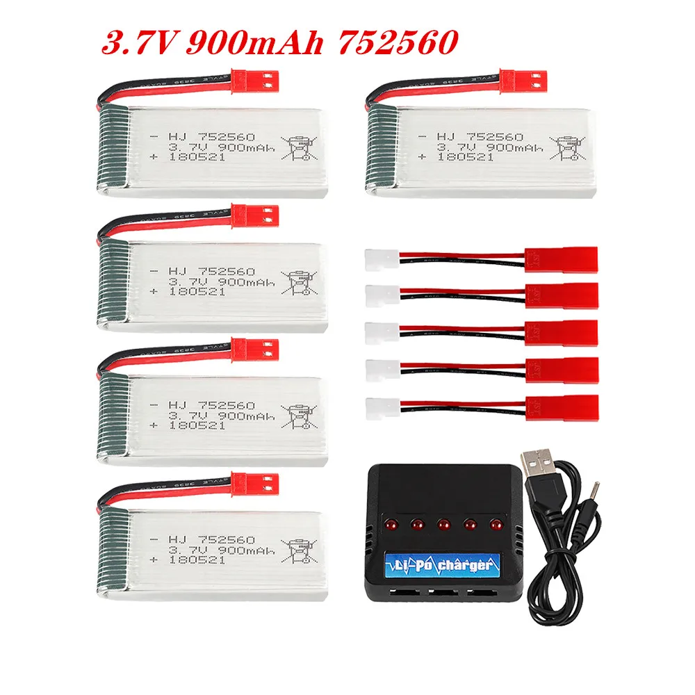 3.7V 900mah Lipo Battery Rechargeable Battery With Charger For X5 X5C X5SC X5SW 8807 8807W A6 A6W M68 Rc Drone Spare Parts