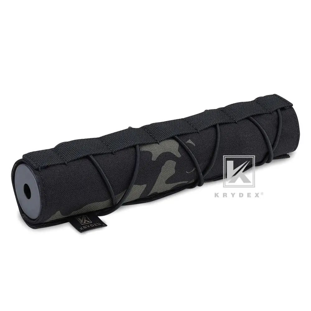 KRYDEX 22CM Muffler Protective Case For Surefire FA762K Tactical Shooting Suppressor Nylon Silencer Protector Cover MCBK