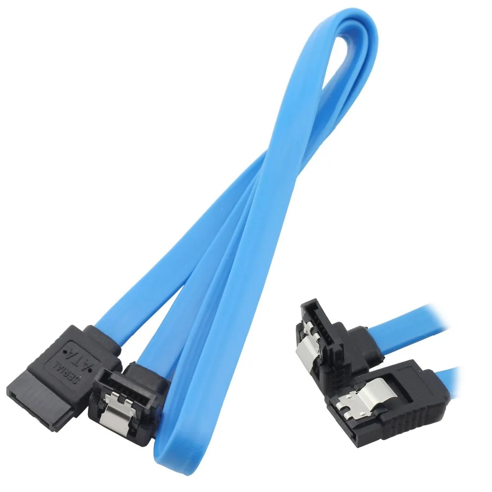 50CM 6Gbps SATA III Cable SATA 3.0 90 Degree Cable Plug With Lock Latch For Serial ATA Hard Drives HDD SSD