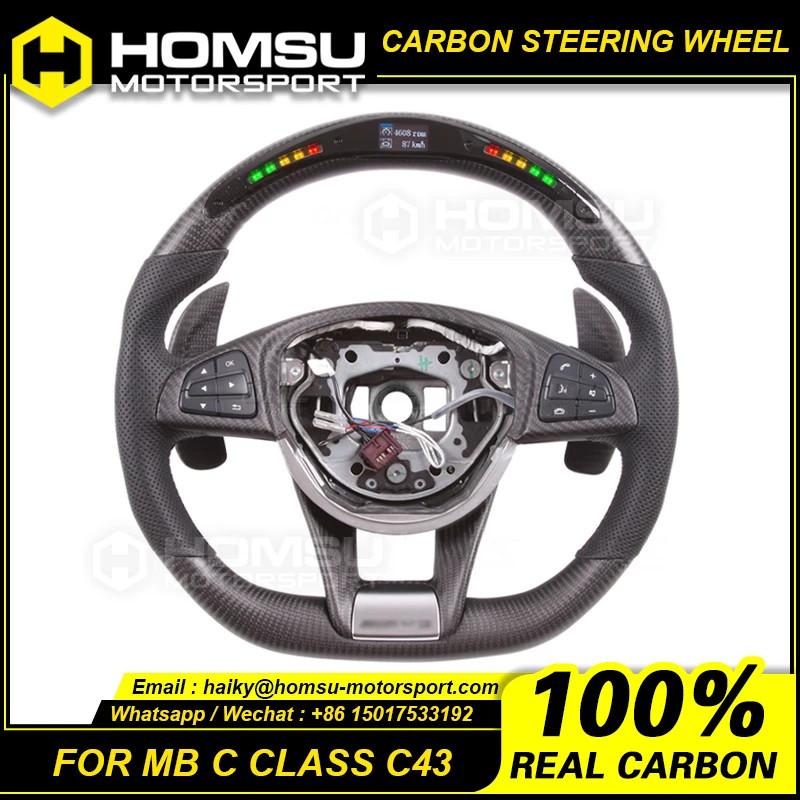 

Real Carbon Fiber Steering wheel for mercedes benz C Class W205 C 43 4MATIC 2015+