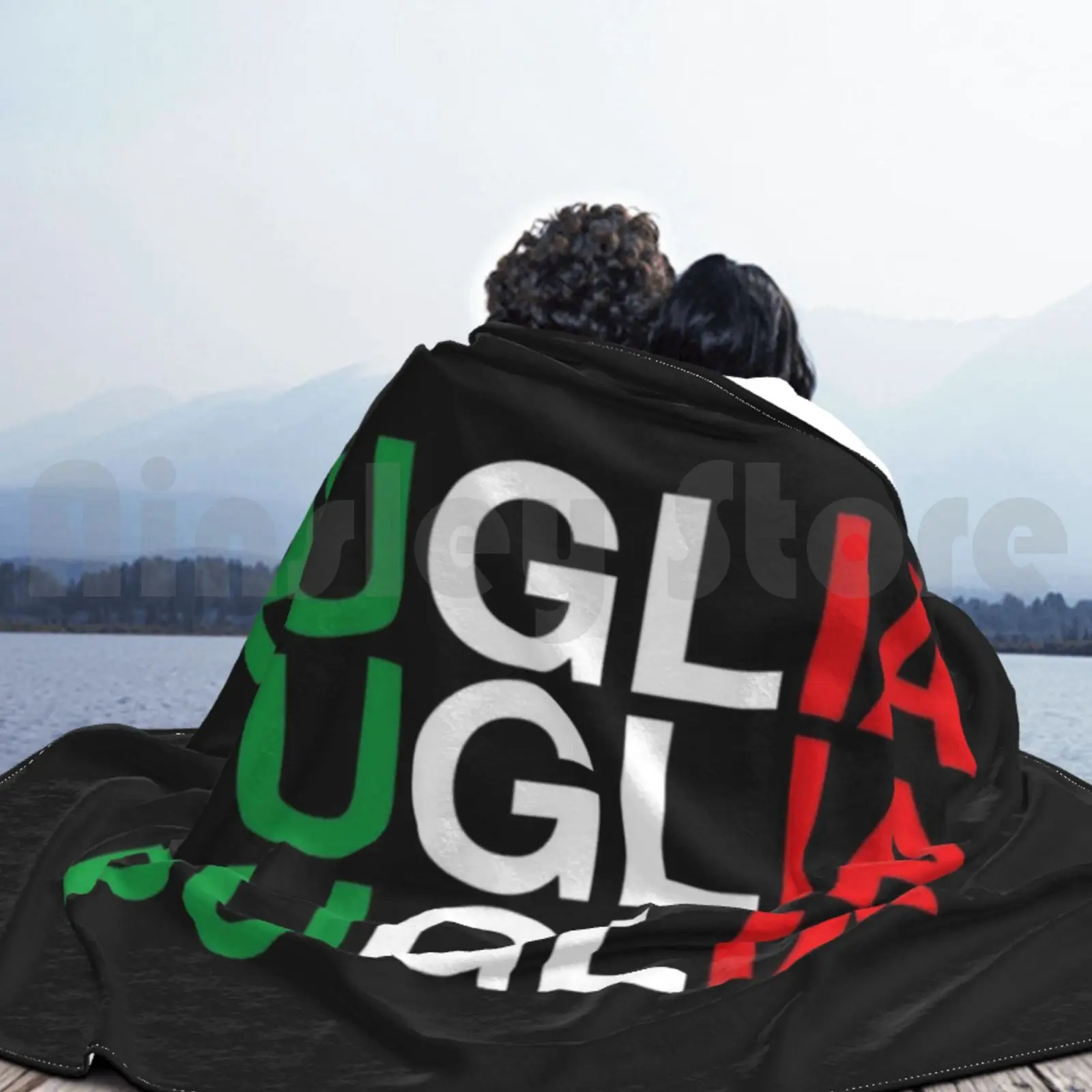 بطانية العلم الإيطالي Puglia أزياء مخصصة Puglia إيطاليا إيطاليا باري نموذج البحر الأدرياتيكي الأخضر #5