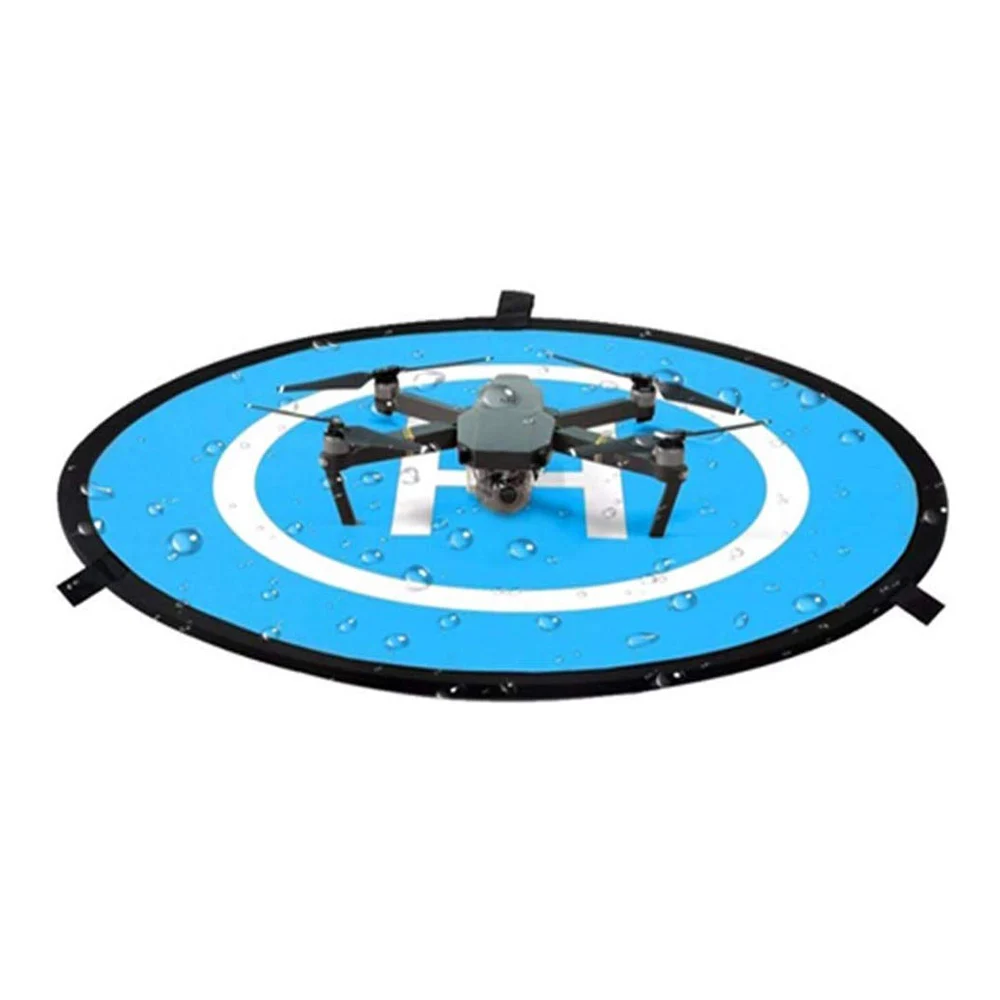 Drone Landing Pad 30" (75cm) – Waterproof, Foldable With Reflective Strips & Nails For DJI Mavic, Phantom