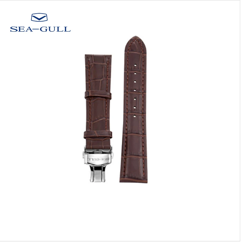 22mm Seagull Watch Men's Watch Women's Original Strap Bracelet Butterfly Buckle Strap Watch Accessories