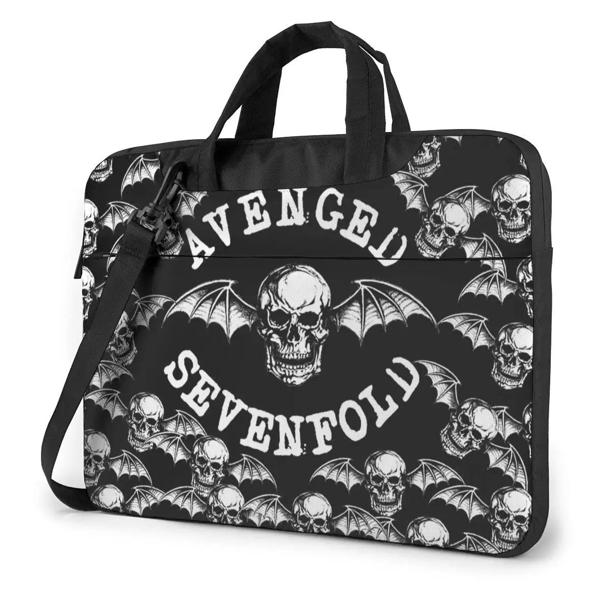 

Avenged Sevenfold Deathbat Halloween Horror Skull Laptop Bag Case Protective Vintage Computer Bag Bicycle Crossbody Laptop Pouch