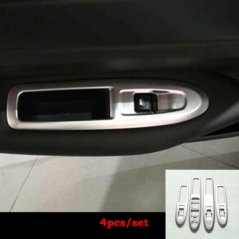 ABS Chrome For Citroen C4 2016 Accessories Car Door and window glass lifting switch Cover Trim car styling