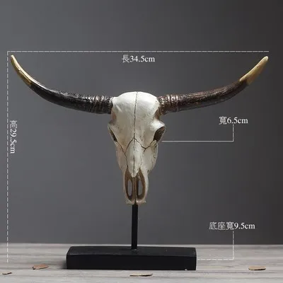 

OX Cattle and sheep heads Furnishing office room soft wedding gift living room Home big red deer Skull Home decoration