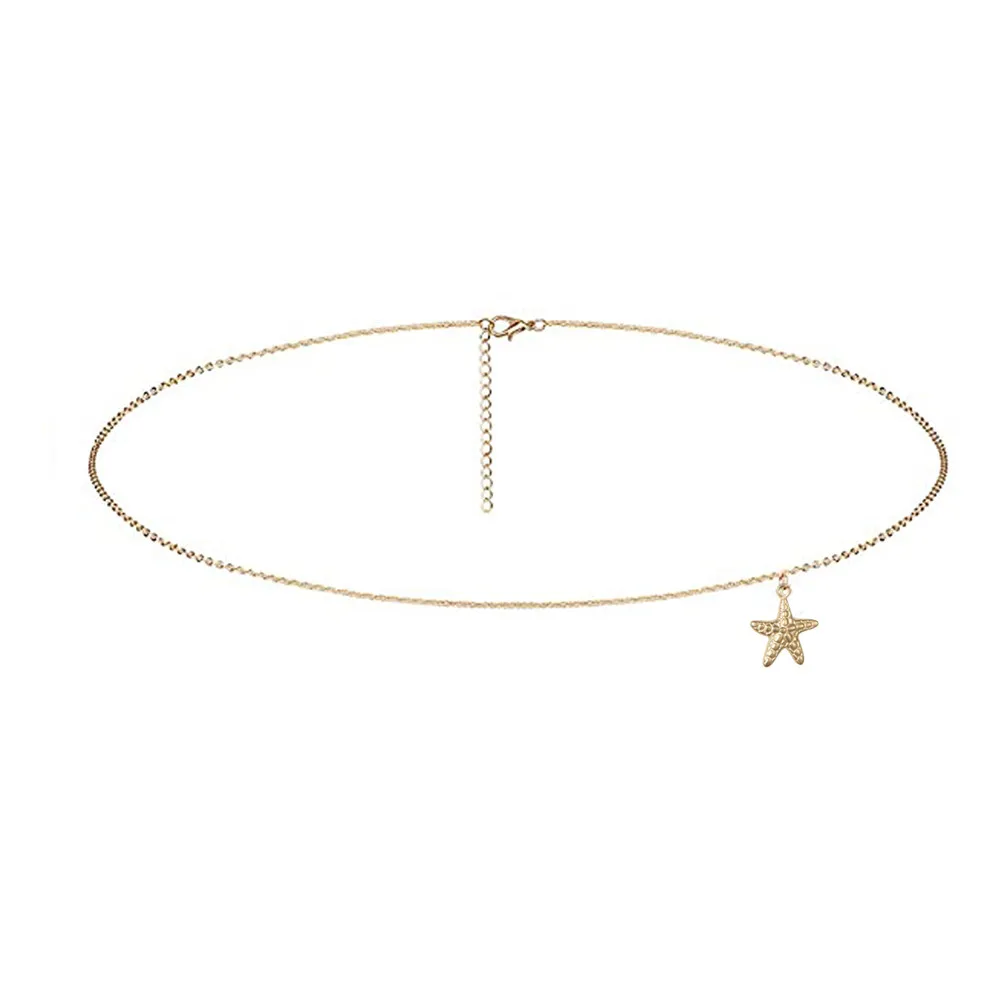 MinaMaMa Ocean Series acciaio inossidabile Starfish Shell Fish Tail catena in vita per le donne Summer Sexy Bikini Beach Body Chain Jewelry