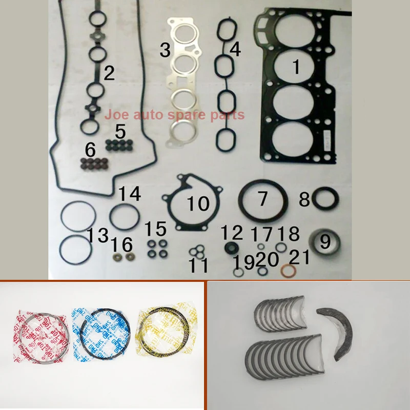 

3SZ 3SZVE Engine Full gasket kit crankshaft connecting rod bearing piston ring for Daihatsu SIRION M3 TERIOS J2 MATERIA M4 1.5L