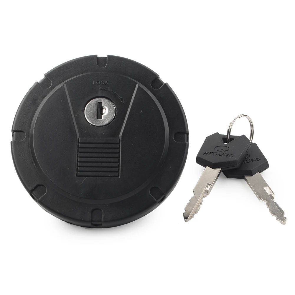 Black Motorcycle Fuel Gas Tank Cap Cover w/ 2 Keys for Kawasaki VN400 VN800 Vulcan 400 Classic Drifter Plastic