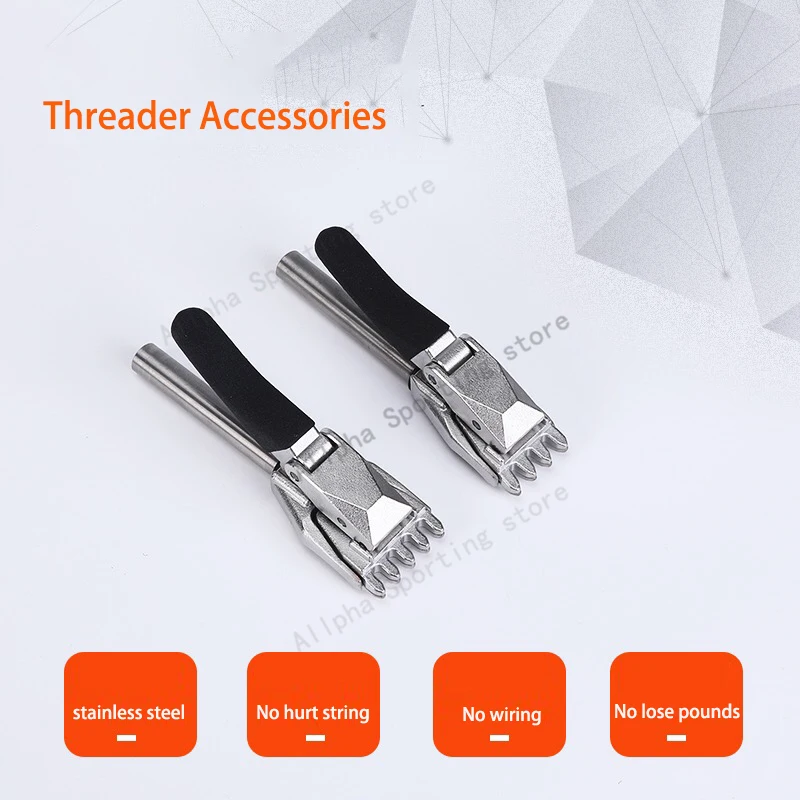 2PCS Badminton Stringing Clamp Machine Tools Four Teeth 12.0mm Threader Badminton Accessorie